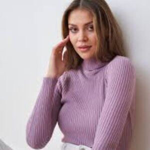 City Unltd. Purple Sweater - 100% Cotton L